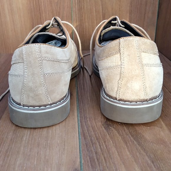 SAKS FIFTH AVENUE GERE TAN SUEDE OXFORD LACE UP MEN SHOE 8.5M - Picture 6 of 8